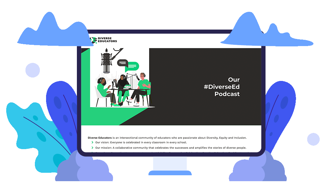 DiverseEd Podcast webpage